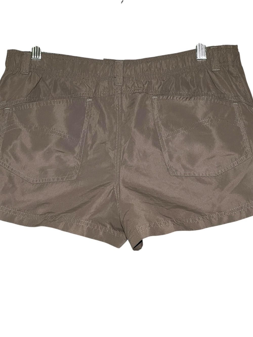 WILSON Womens Tennis Shorts Taupe Sage Green Trim Zip Snap Small S - Picture 3 of 15